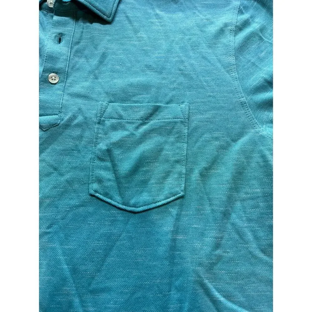 Banana Republic Pique Polo Shirt Short Sleeve Organic Cotton Mens Size L‎